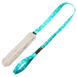 Tug-e-nuff Faux Fur Bungee Chaser Tug Dummy med Kunstig Pels Turkis